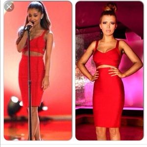 Hours of SHB NWOT Red Bandage two piece Set